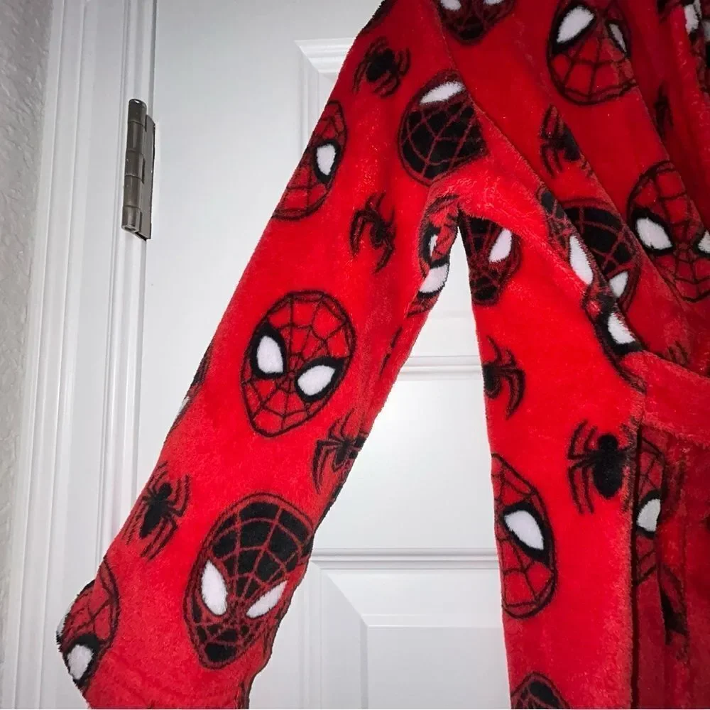 Marvel Spider-Man Print Fuzzy Kids’ Robe